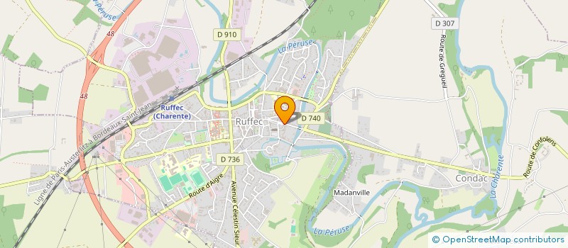 localisation de l'entreprise L'ORIENTIUM  RUFFEC