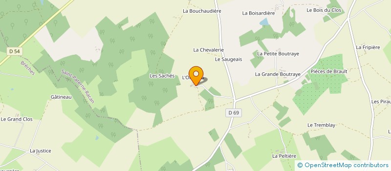 localisation de l'entreprise L'ORMEAU à BEAUMONT-LOUESTAULT