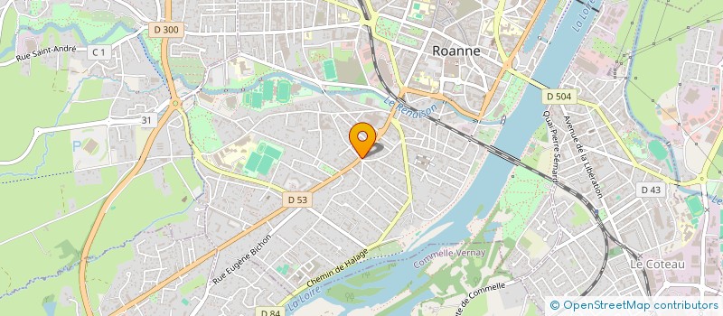 localisation de l'entreprise L ORTIE à ROANNE