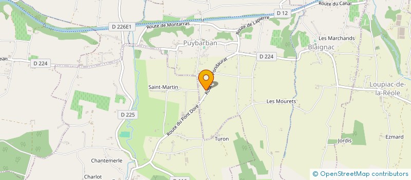 localisation de l'entreprise L'OSERAIE DE LA BASSANNE  PUYBARBAN