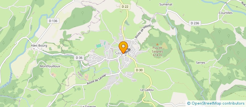 localisation de l'entreprise L'OSTAL à SAIGNES