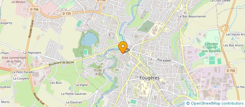 localisation de l'entreprise L'OTTIMO  FOUGERES