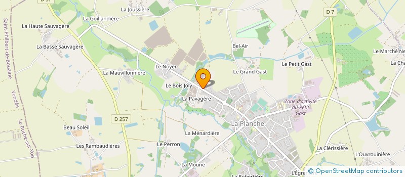 localisation de l'entreprise L'OUCHE FLEURIE  LA PLANCHE