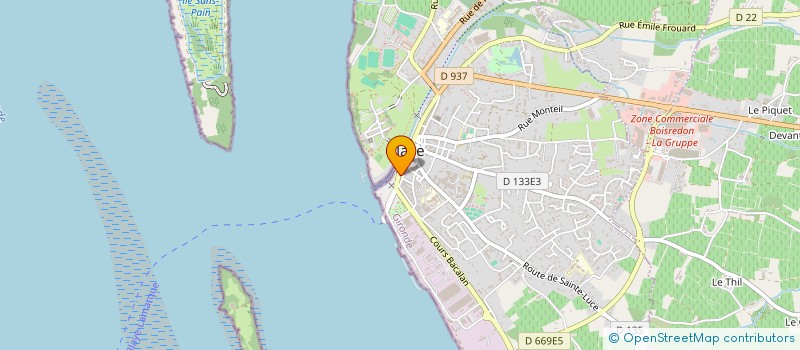 localisation de l'entreprise L'OUIE DE L'ESTUAIRE à BLAYE