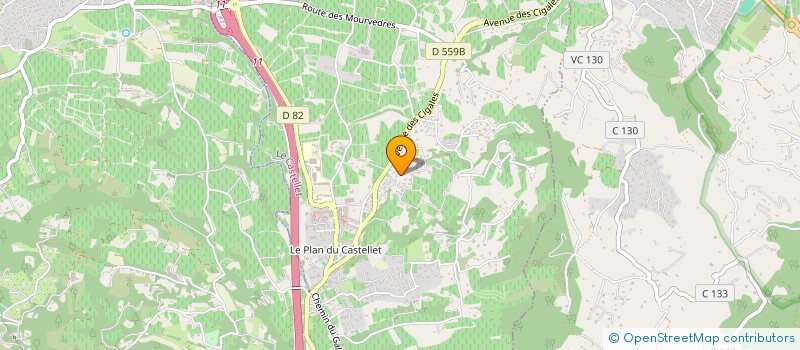 localisation de l'entreprise L'OULIVELO  LE BEAUSSET