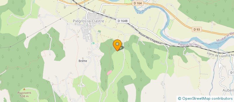 localisation de l'entreprise L'OULTRE  PIEGROS-LA-CLASTRE