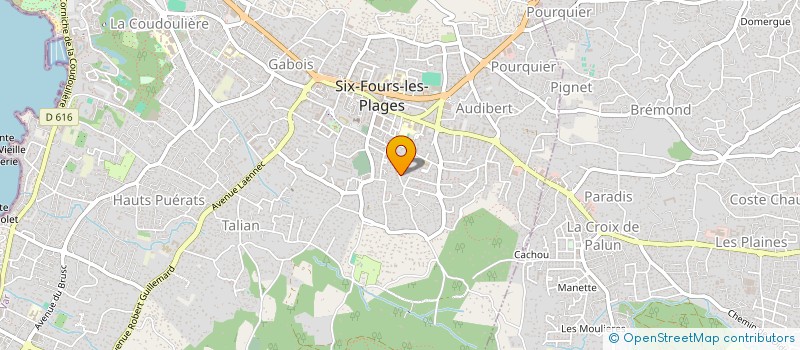 localisation de l'entreprise L'OURAIO DOU BOUAS à SIX-FOURS-LES-PLAGES