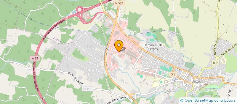 localisation de l'entreprise L'OURALOU  BAZAS