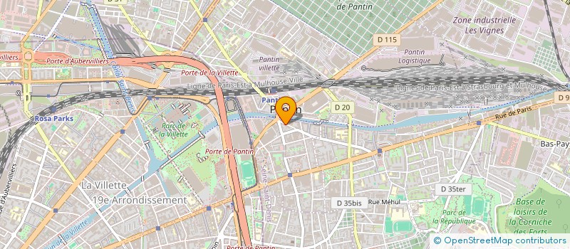localisation de l'entreprise L'OURCQUIN à PANTIN