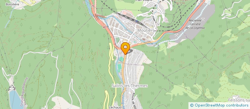 localisation de l'entreprise L'OURS  MOUTIERS