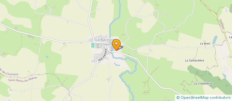 localisation de l'entreprise L'OUTIL EN MAIN DE LAVAL  LA BAZOUGE-DE-CHEMERE