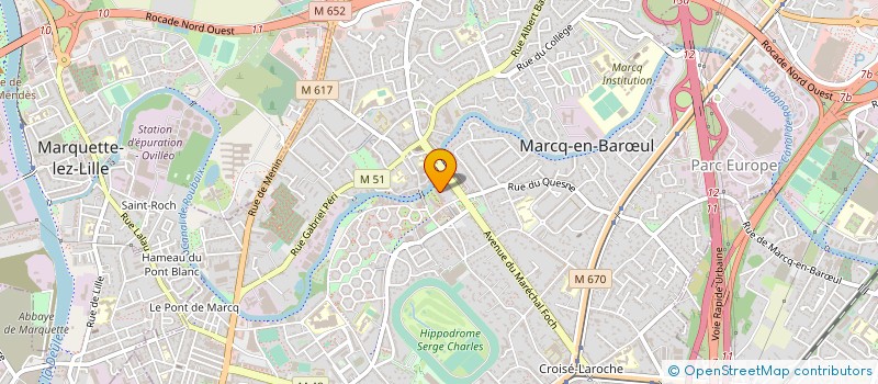localisation de l'entreprise L OUTIL EN MAIN DE MARCQ EN BAROEUL à MARCQ-EN-BARŒUL