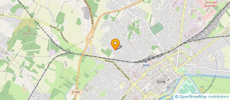 localisation de l'entreprise L'OUVRE PORTE DOLE à DOLE