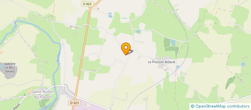 localisation de l'entreprise L'OUVRINIERE à SEGRE-EN-ANJOU BLEU