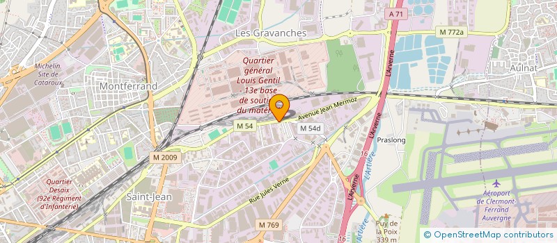 localisation de l'entreprise L'OVALE à CLERMONT-FERRAND