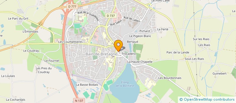 localisation de l'entreprise L'OVALIE  BAIN-DE-BRETAGNE