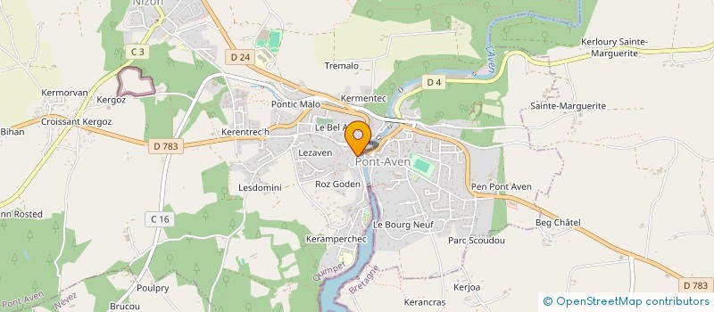 localisation de l'entreprise L'OXYDATIF  PONT-AVEN