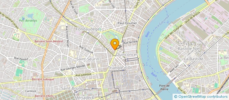 localisation de l'entreprise L.P.G.  BORDEAUX