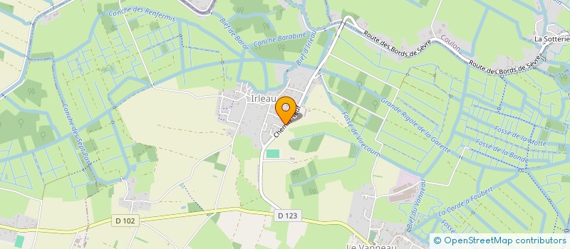 localisation de l'entreprise L.P.M  LE VANNEAU-IRLEAU