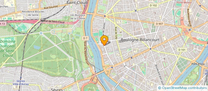 localisation de l'entreprise L.P.N. DIFFUSION à BOULOGNE-BILLANCOURT