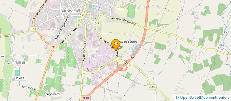 localisation de l'entreprise L.P PRO DU CAMPING CAR à BARBEZIEUX-SAINT-HILAIRE