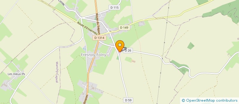 localisation de l'entreprise L P V I F  FRESNOY-FOLNY