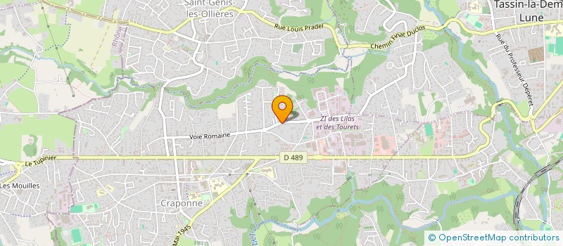 localisation de l'entreprise L.R.B.G.  CRAPONNE