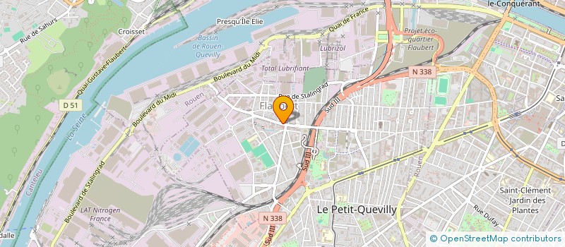 localisation de l'entreprise L.R.E  LE PETIT-QUEVILLY