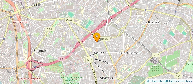 localisation de l'entreprise L.R PRODUCTION  MONTREUIL