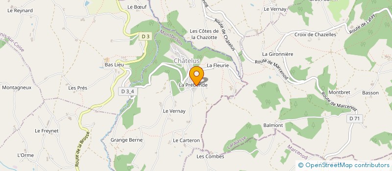 localisation de l'entreprise L.R.V.  CHATELUS