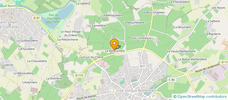 localisation de l'entreprise L.S.A.  LE LOROUX-BOTTEREAU