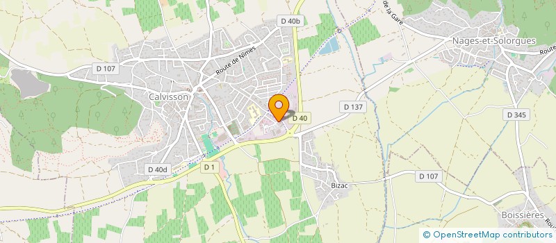 localisation de l'entreprise L.S.A. à CALVISSON
