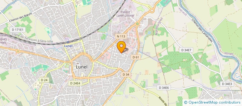 localisation de l'entreprise L.S.B  LUNEL