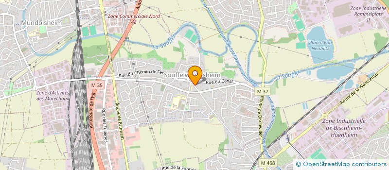 localisation de l'entreprise L.S CARS  SOUFFELWEYERSHEIM