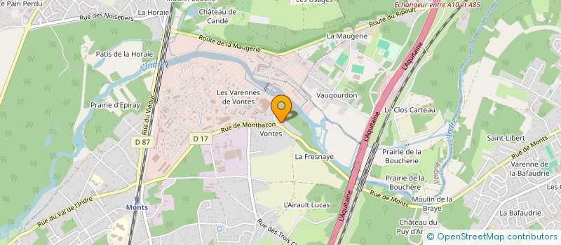 localisation de l'entreprise L.S.D.V.  MONTS