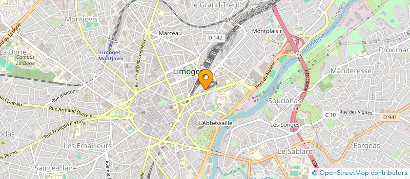 localisation de l'entreprise L.S.H. à LIMOGES