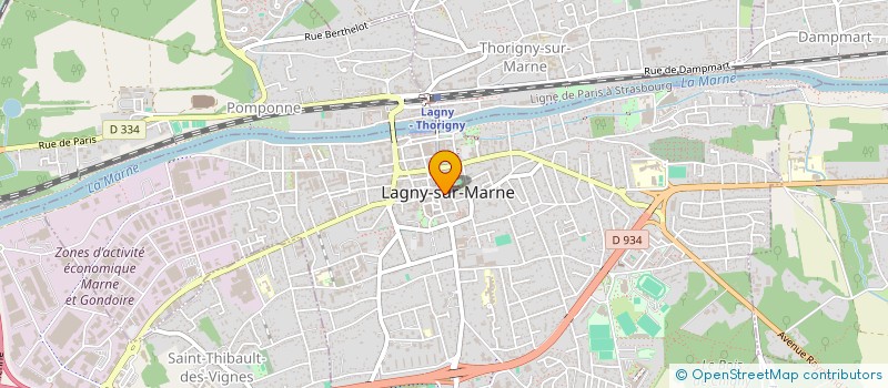 localisation de l'entreprise L S M NATATION à LAGNY-SUR-MARNE