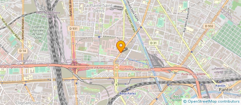 localisation de l'entreprise L.S. OPTIQUE à AUBERVILLIERS