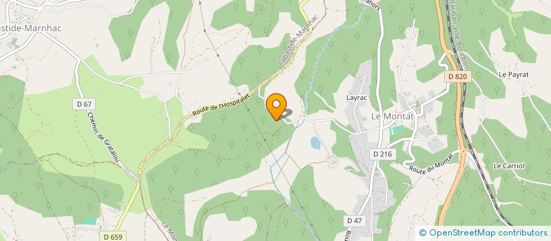 localisation de l'entreprise L.S.V DEVELOPPEMENT ET COMMUNICATION  LE MONTAT