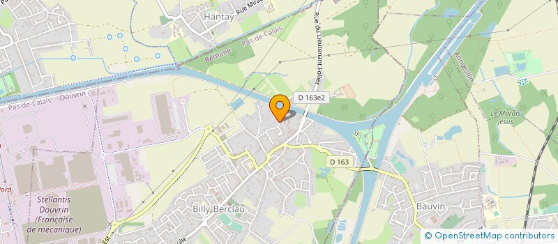 localisation de l'entreprise L.S.V.N.  BILLY-BERCLAU