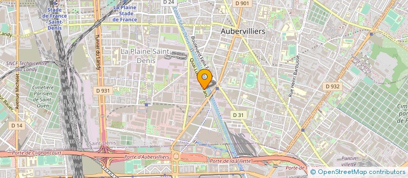 localisation de l'entreprise L. SOPHIE  AUBERVILLIERS