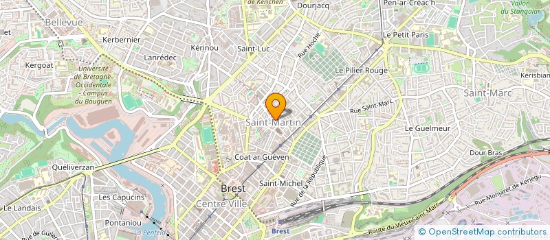 localisation de l'entreprise L.T.B.  BREST