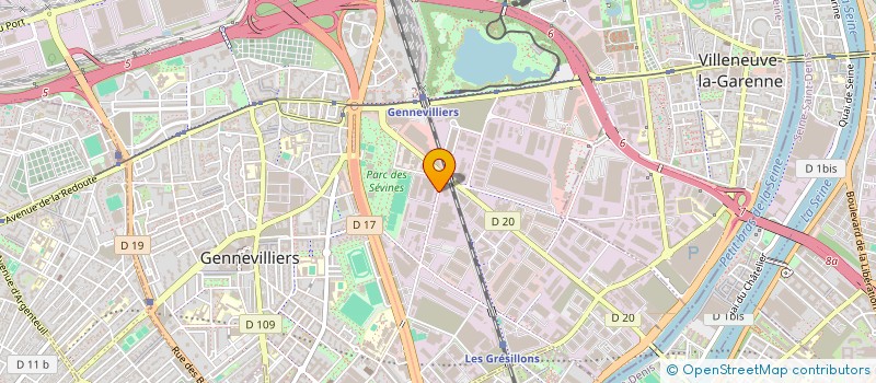 localisation de l'entreprise L T D L à GENNEVILLIERS