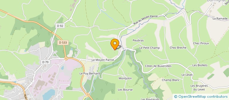 localisation de l'entreprise L.T.E. LAURENT TRANSPORTS EXPRESS  SAINT ELOY LES MINES