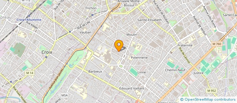 localisation de l'entreprise L.T.F. à ROUBAIX