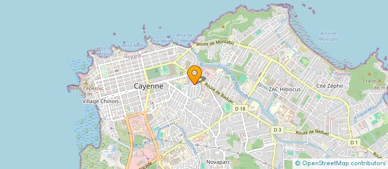 localisation de l'entreprise L.T.I MULTI SERVICES à CAYENNE