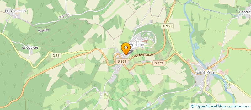 localisation de l'entreprise L.T.R.  VEZELAY