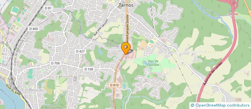 localisation de l'entreprise L-TARNOS PNEUS à TARNOS