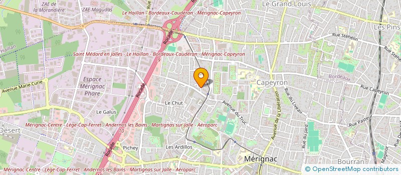 localisation de l'entreprise L'UNI VERS CHRYSALIDE  MERIGNAC