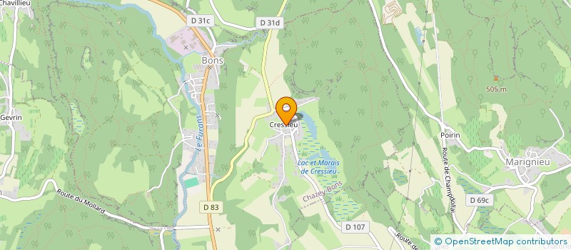 localisation de l'entreprise L'UNION CRESSOLANNE à CHAZEY-BONS